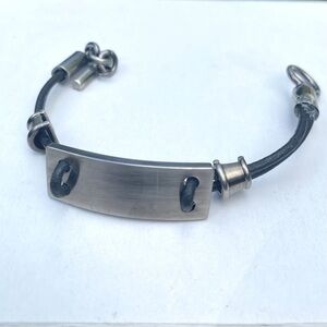 Elegant Silver and Black Bracelet